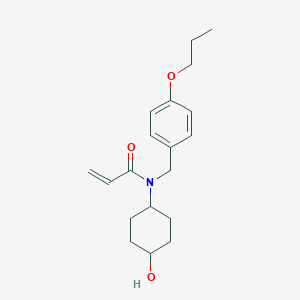 molecular formula C19H27NO3 B2780022 N-(4-Hydroxycyclohexyl)-N-[(4-propoxyphenyl)methyl]prop-2-enamide CAS No. 2411218-86-3