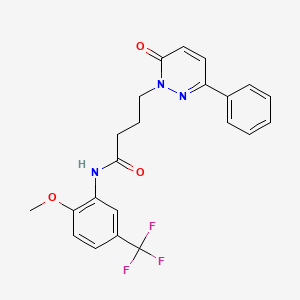 B2780032 N-(2-methoxy-5-(trifluoromethyl)phenyl)-4-(6-oxo-3-phenylpyridazin-1(6H)-yl)butanamide CAS No. 953182-07-5