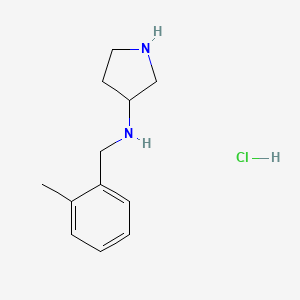 molecular formula C12H19ClN2 B2780046 N-(2-Methylbenzyl)pyrrolidin-3-amine hydrochloride CAS No. 1289384-77-5