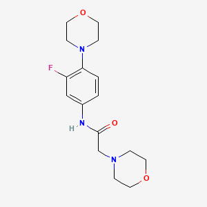molecular formula C16H22FN3O3 B2780048 N-(3-fluoro-4-morpholinophenyl)-2-morpholinoacetamide CAS No. 439112-44-4