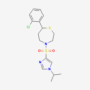 B2780056 7-(2-chlorophenyl)-4-((1-isopropyl-1H-imidazol-4-yl)sulfonyl)-1,4-thiazepane CAS No. 1797289-78-1