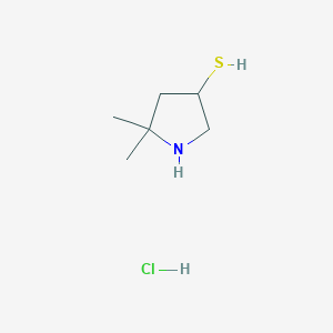 5,5-Dimethylpyrrolidine-3-thiol;hydrochloride