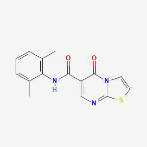 molecular formula C15H13N3O2S B2780077 N-(2,6-dimethylphenyl)-5-oxo-5H-[1,3]thiazolo[3,2-a]pyrimidine-6-carboxamide CAS No. 851944-35-9