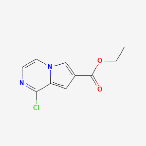 molecular formula C10H9ClN2O2 B2780080 Ethyl 1-chloropyrrolo[1,2-a]pyrazine-7-carboxylate CAS No. 2090026-59-6