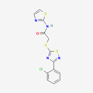 2-((3-(2-chlorophenyl)-1,2,4-thiadiazol-5-yl)thio)-N-(thiazol-2-yl)acetamide