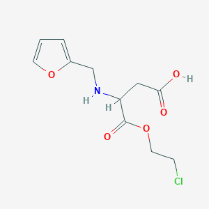 4-(2-Chloroethoxy)-3-(furan-2-ylmethylamino)-4-oxobutanoic acid