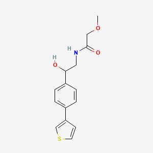 molecular formula C15H17NO3S B2780112 N-(2-hydroxy-2-(4-(thiophen-3-yl)phenyl)ethyl)-2-methoxyacetamide CAS No. 2034492-00-5