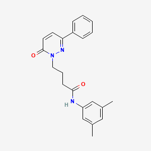 molecular formula C22H23N3O2 B2780113 N-(3,5-dimethylphenyl)-4-(6-oxo-3-phenylpyridazin-1(6H)-yl)butanamide CAS No. 946266-00-8