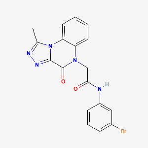 molecular formula C18H14BrN5O2 B2780216 N-(3-bromophenyl)-2-(1-methyl-4-oxo-[1,2,4]triazolo[4,3-a]quinoxalin-5(4H)-yl)acetamide CAS No. 1358953-94-2