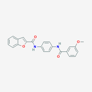molecular formula C23H18N2O4 B278022 N-{4-[(3-methoxybenzoyl)amino]phenyl}-1-benzofuran-2-carboxamide 