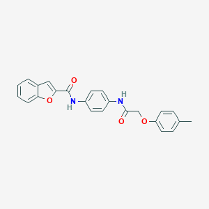 molecular formula C24H20N2O4 B278023 N-(4-{[2-(4-methylphenoxy)acetyl]amino}phenyl)-1-benzofuran-2-carboxamide 