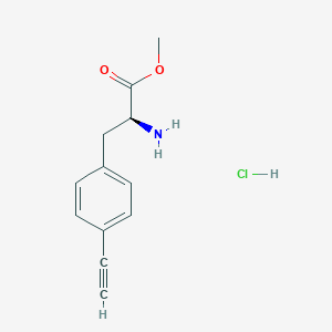 Methyl (2S)-2-amino-3-(4-ethynylphenyl)propanoate;hydrochloride