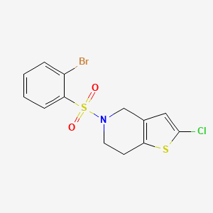 5-((2-Bromophenyl)sulfonyl)-2-chloro-4,5,6,7-tetrahydrothieno[3,2-c]pyridine