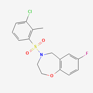 4-((3-Chloro-2-methylphenyl)sulfonyl)-7-fluoro-2,3,4,5-tetrahydrobenzo[f][1,4]oxazepine