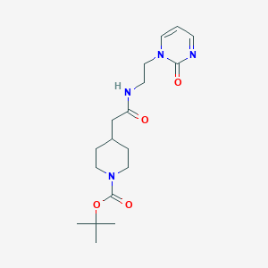 tert-butyl 4-(2-oxo-2-((2-(2-oxopyrimidin-1(2H)-yl)ethyl)amino)ethyl)piperidine-1-carboxylate