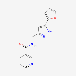 N-((5-(furan-2-yl)-1-methyl-1H-pyrazol-3-yl)methyl)nicotinamide