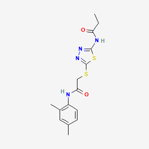 N-[5-[2-(2,4-dimethylanilino)-2-oxoethyl]sulfanyl-1,3,4-thiadiazol-2-yl]propanamide