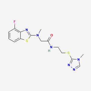 2-((4-fluorobenzo[d]thiazol-2-yl)(methyl)amino)-N-(2-((4-methyl-4H-1,2,4-triazol-3-yl)thio)ethyl)acetamide