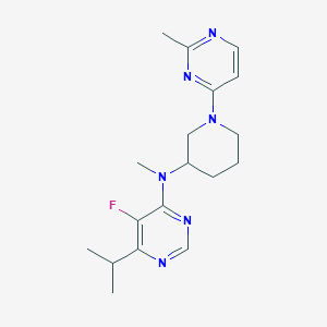 5-Fluoro-N-methyl-N-[1-(2-methylpyrimidin-4-yl)piperidin-3-yl]-6-propan-2-ylpyrimidin-4-amine