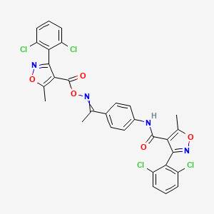 [1-[4-[[3-(2,6-Dichlorophenyl)-5-methyl-1,2-oxazole-4-carbonyl]amino]phenyl]ethylideneamino] 3-(2,6-dichlorophenyl)-5-methyl-1,2-oxazole-4-carboxylate