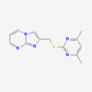 2-(((4,6-Dimethylpyrimidin-2-yl)thio)methyl)imidazo[1,2-a]pyrimidine