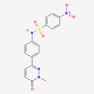 N-(4-(1-methyl-6-oxo-1,6-dihydropyridazin-3-yl)phenyl)-4-nitrobenzenesulfonamide