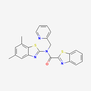 N-(5,7-dimethylbenzo[d]thiazol-2-yl)-N-(pyridin-2-ylmethyl)benzo[d]thiazole-2-carboxamide