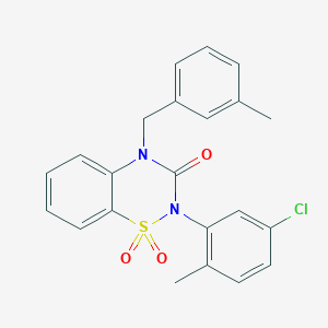B2780279 2-(5-chloro-2-methylphenyl)-4-(3-methylbenzyl)-2H-benzo[e][1,2,4]thiadiazin-3(4H)-one 1,1-dioxide CAS No. 893789-56-5
