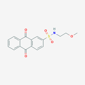 molecular formula C17H15NO5S B2780286 N-(2-methoxyethyl)-9,10-dioxo-9,10-dihydroanthracene-2-sulfonamide CAS No. 889800-38-8