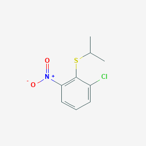 molecular formula C9H10ClNO2S B2780306 1-Chloro-3-nitro-2-(propan-2-ylsulfanyl)benzene CAS No. 178551-27-4