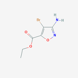 molecular formula C6H7BrN2O3 B2780307 Ethyl 3-amino-4-bromo-1,2-oxazole-5-carboxylate CAS No. 2090361-11-6