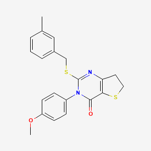 3-(4-methoxyphenyl)-2-((3-methylbenzyl)thio)-6,7-dihydrothieno[3,2-d]pyrimidin-4(3H)-one