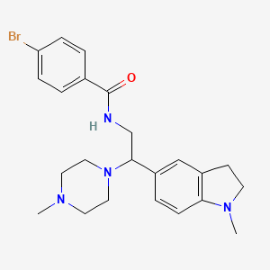 4-bromo-N-(2-(1-methylindolin-5-yl)-2-(4-methylpiperazin-1-yl)ethyl)benzamide