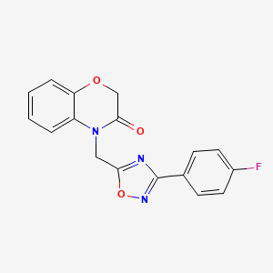 4-((3-(4-fluorophenyl)-1,2,4-oxadiazol-5-yl)methyl)-2H-benzo[b][1,4]oxazin-3(4H)-one