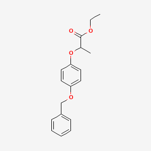 molecular formula C18H20O4 B2780341 Ethyl 2-(4-benzyloxyphenoxy)propionate CAS No. 63650-08-8