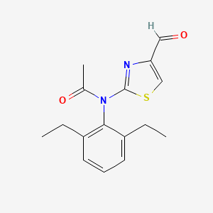 molecular formula C16H18N2O2S B2780350 N-(2,6-diethylphenyl)-N-(4-formyl-1,3-thiazol-2-yl)acetamide CAS No. 872108-12-8