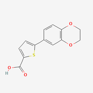 molecular formula C13H10O4S B2780369 5-(2,3-Dihydro-1,4-benzodioxin-6-yl)thiophene-2-carboxylic acid 