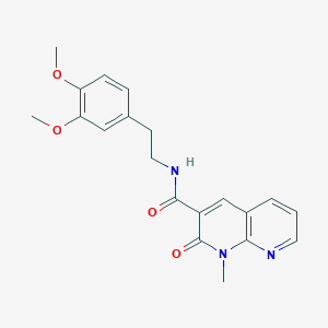 molecular formula C20H21N3O4 B2780396 N-(3,4-dimethoxyphenethyl)-1-methyl-2-oxo-1,2-dihydro-1,8-naphthyridine-3-carboxamide CAS No. 899968-70-8