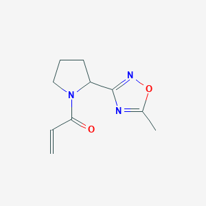B2780409 1-[2-(5-Methyl-1,2,4-oxadiazol-3-yl)pyrrolidin-1-yl]prop-2-en-1-one CAS No. 2175581-27-6