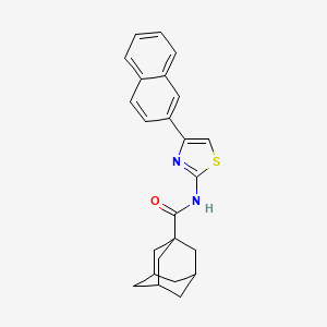 molecular formula C24H24N2OS B2780412 N-[4-(NAPHTHALEN-2-YL)-1,3-THIAZOL-2-YL]ADAMANTANE-1-CARBOXAMIDE CAS No. 313549-71-2