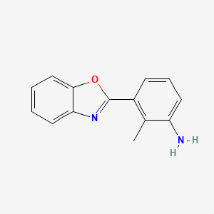 molecular formula C14H12N2O B2780422 3-(Benzo[d]oxazol-2-yl)-2-methylaniline CAS No. 313549-87-0