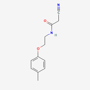 molecular formula C12H14N2O2 B2780426 2-Cyano-N-[2-(4-methylphenoxy)ethyl]acetamide CAS No. 296275-20-2