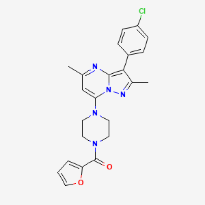 B2780449 (4-(3-(4-Chlorophenyl)-2,5-dimethylpyrazolo[1,5-a]pyrimidin-7-yl)piperazin-1-yl)(furan-2-yl)methanone CAS No. 877795-48-7