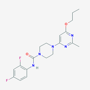 molecular formula C19H23F2N5O2 B2780467 N-(2,4-difluorophenyl)-4-(2-methyl-6-propoxypyrimidin-4-yl)piperazine-1-carboxamide CAS No. 1021041-75-7