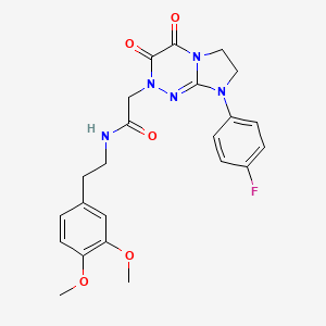 B2780514 N-(3,4-dimethoxyphenethyl)-2-(8-(4-fluorophenyl)-3,4-dioxo-3,4,7,8-tetrahydroimidazo[2,1-c][1,2,4]triazin-2(6H)-yl)acetamide CAS No. 941976-49-4