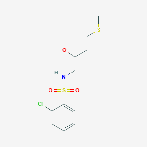2-Chloro-N-(2-methoxy-4-methylsulfanylbutyl)benzenesulfonamide