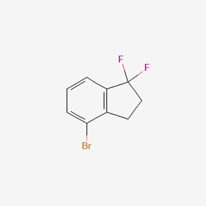 molecular formula C9H7BrF2 B2780519 4-Bromo-1,1-difluoro-2,3-dihydro-1H-indene CAS No. 1783951-14-3