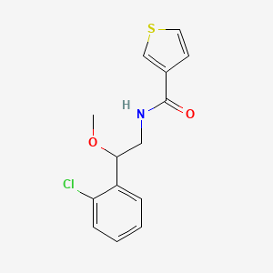 molecular formula C14H14ClNO2S B2780522 N-[2-(2-chlorophenyl)-2-methoxyethyl]thiophene-3-carboxamide CAS No. 1790199-01-7