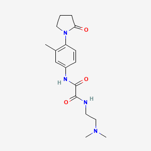 molecular formula C17H24N4O3 B2780531 N-[2-(dimethylamino)ethyl]-N'-[3-methyl-4-(2-oxopyrrolidin-1-yl)phenyl]ethanediamide CAS No. 941957-65-9