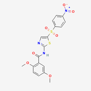 2,5-dimethoxy-N-(5-((4-nitrophenyl)sulfonyl)thiazol-2-yl)benzamide